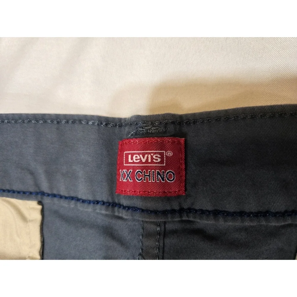 Levi's XX Chino Shorts Stretch Navy Blue Mens 40x9 Pockets Preppy‎ Comfort